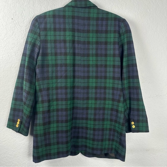 Brooks Brothers Vintage Women’s Plaid Wool Blend Blazer 12 Jacket Made in USA - Picture 9 of 9